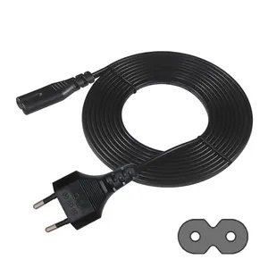 2-polig Stromkabel Ac-Steckschraube C7 Anschluss EU 2-polig Nema europäische Abbildung 7 Iec320 C8 Kabel