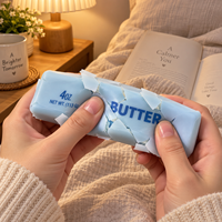 Jouet à presser en forme de beurre croustillant, bâton de beurre en PU à remontée lente avec couche tactile extérieure, accessoire ASMR pour la relaxation et le bureau