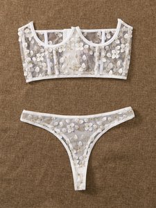 Lingeries Sex Hot Erotische Volwassen Strapless Kanten Bralette Lungerie Body Set Bh Witte Meisjes Sexy Pure Lingerie Corset Bustier - Product Image 5