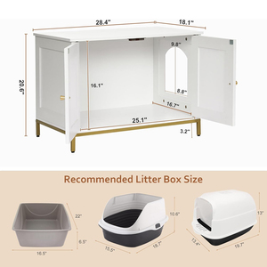 Meuble multifonctionnel <span class=keywords><strong>pour</strong></span> chat : Banc-lavabo haut en bois avec étagère de rangement et tiroir, maison <span class=keywords><strong>pour</strong></span> animaux peu encombrante, OEM/ODM - Product Image 6