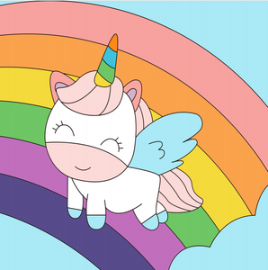 Vente en gros cadre en bois de pin <span class=keywords><strong>pas</strong></span> <span class=keywords><strong>cher</strong></span> personnalisation kits de <span class=keywords><strong>peinture</strong></span> par numéros DIY dessin animé licorne décor Art mural pour enfants - Product Image 2