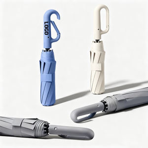 Paraguas irrompible Paralalluvia UV plegable duradero Premium Grip Paraguas automático con logotipo personalizado Anillo Hebilla Paraguas de lluvia - Product Image 1