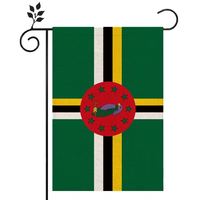 Drapeau de la Dominique pour l'extérieur, en lin de haute qualité, 12*18 pouces, plusieurs styles au choix