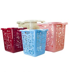 Panier de rangement léger en plastique PP pour vêtements, capacité 70 litres, avec poignées, idéal pour la salle de bain et le rangement alimentaire - Product Image 1