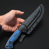 Pisau Berburu Outdoor Fixed Blade Grosir Pabrik, Gagang Anti Selip G10, Alat Survival Bushcraft Dengan Sarung Kydex, OEM Tersedia