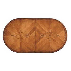 Verona intarsio tavolo rotondo con 2 leghe X 60 cm diametro 140 cm noce legno telaio in resina piano tavolo per uso casa ufficio - Product Image 1