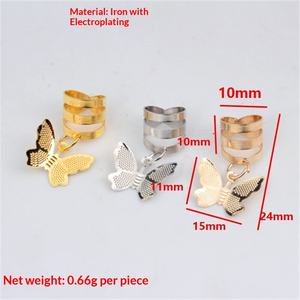 1 Confezione di Fermagli per Capelli in Metallo con Motivo Traforato, Stile Coreano, Elettroplaccati, Accessori per Acconciature Unisex, Gioielli Fai-da-Te, Anelli per Capelli - Product Image 3