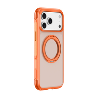 Étui magnétique translucide mat de luxe pour iPhone 18 16 17 Pro Max avec protection à 360° °   Support en métal avec boutons tactiles IA et coque de protection