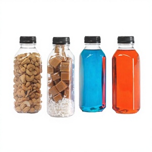 Bouteilles en plastique vides de 16 oz de qualité alimentaire avec bouchon à vis pour boissons gazeuses et thé, bouchons noirs inviolables - Product Image 2