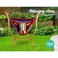 Chaise hamac de jardin suspendue en bois autoportante avec chaise hamac