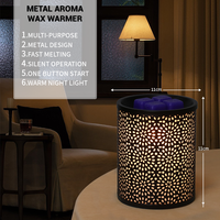 Nouveau électrique métal aromathérapie lampe parfum lampe huile essentielle cire fondre brûleur lavande parfumé maison cire plus chaud diffuseur d'huile