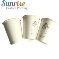 Gobelet jetable en canne à sucre 12oz, gobelet en papier PLA avec couvercle