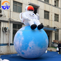 Modèle gonflable personnalisé de planète et d'astronaute en tissu Oxford, accessoires de décoration promotionnelle pour campagne publicitaire sur le thème de l'espace