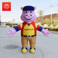Costume gonflable publicitaire de cochon de dessin animé, personnalisable pour la décoration
