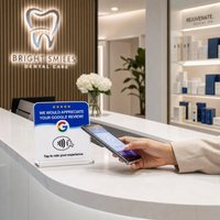 Carte de contrôle d'accès NFC RFID Vorx Tech NTAG213 avec mini-étiquette QR Code en PVC 13,56 MHz pour magasins, salons, cafés et hôtels