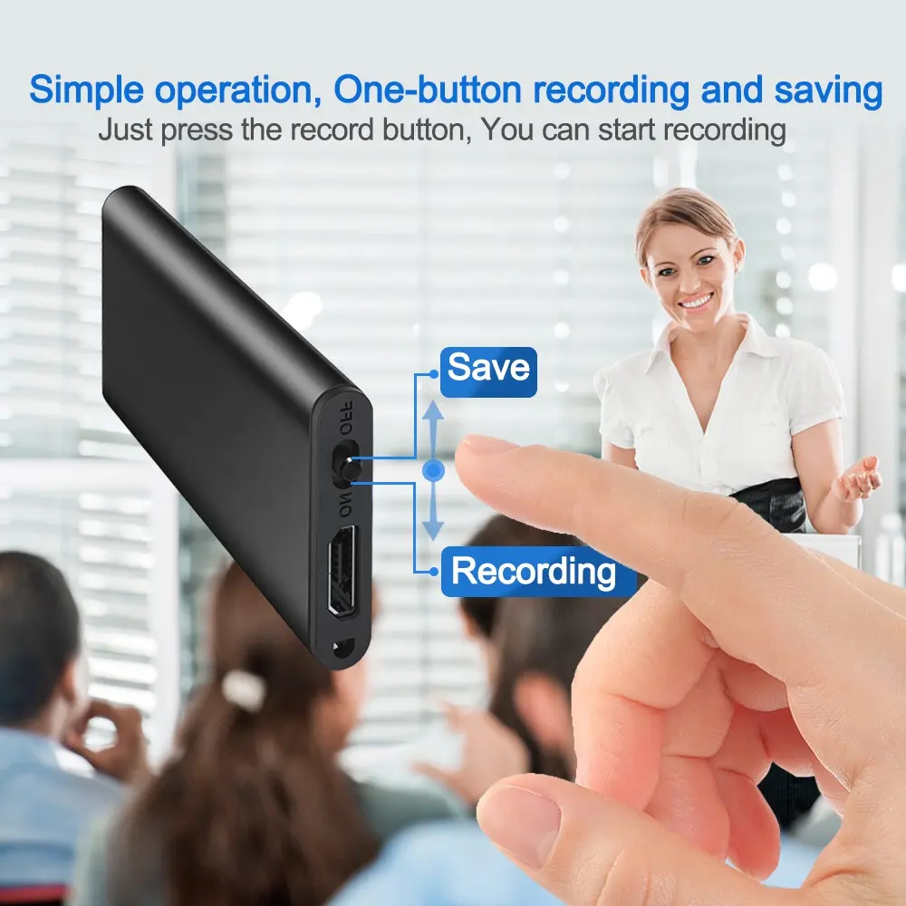 QZT Mini Audio Sound Recorder Petits enregistreurs vocaux numériques