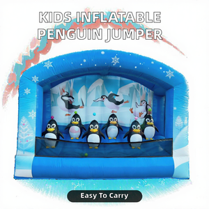 Vente en gros de châteaux gonflables pour enfants, jeux de balle flottante pingouin, matériau PVC, portable, garantie 3 ans, extérieur, 500 kg - Product Image 2