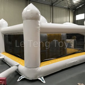 Castillo Inflable de PVC Silencioso, Mini Trampolín, Castillo Hinchable Blanco, Trampolín Interior Silencioso para Niños, Inflable, Certificado CE, Impermeable - Product Image 2