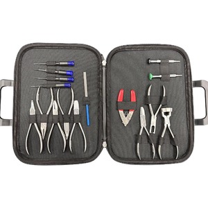 Optical Instruments Glasses Plier Set Screwdriver File Tool <strong>Kit</strong> Eyeglasses Repair Instrument <strong>Kit</strong> Black Bag Premium - Product Image 1