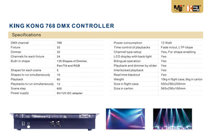 Le plus récent <span class=keywords><strong>King</strong></span> Kong To <span class=keywords><strong>Artnet</strong></span> Dmx512 768 canaux Console d'éclairage de lavage de scène Contrôleur <span class=keywords><strong>Dmx</strong></span> - Product Image 5