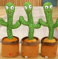 Cactus Musical Écologique et Adorable, Poupée en Peluche Dansante et Parlante pour Chiens et Chats