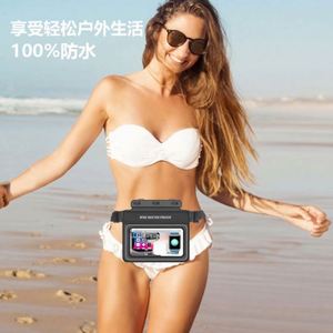 Nueva Bolsa Impermeable para Teléfono, para Deportes al Aire Libre, IPX8, Negra, de PVC Transparente, para Nadar, Ligera, para Correr, con Cinturón - Product Image 5