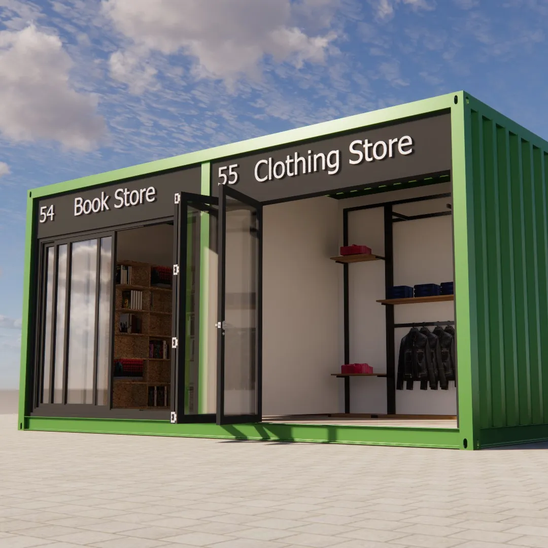 कपड़े की दुकान मोबाइल खुदरा स्टोर कंटेनर इमारतों पूर्वनिर्मित बार कार्यालय शिपिंग कंटेनर के लिए बिक्री