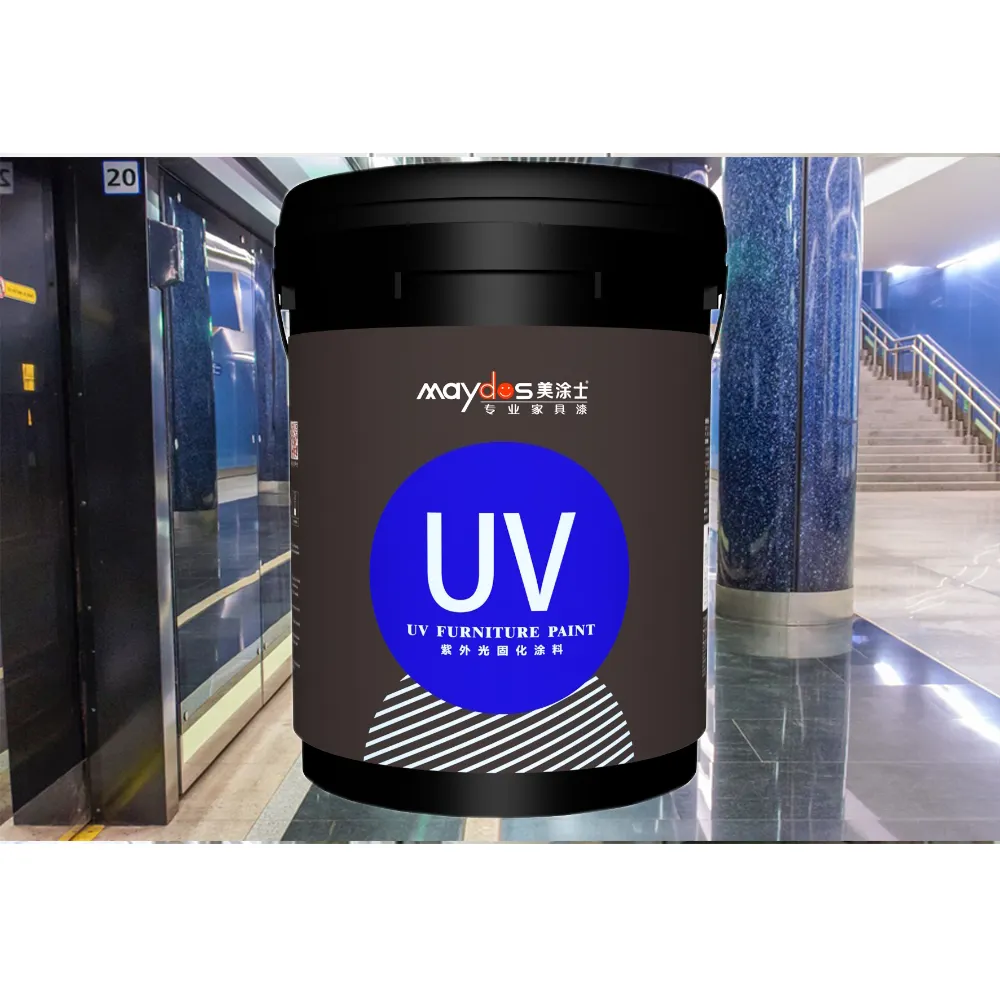 รายละเอียดเฟอร์นิเจอร์ไม้สีแก้ว UV Curing วานิชใส UV Cure เคลือบเคลือบพื้น PVC MDF