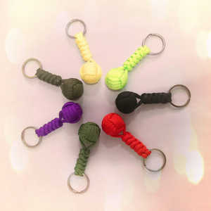 Handmade Paracord Keychain Ball Glass Decorative Lightweight Outdoor Accessory <b>Backpack</b> Charm - Product Image 4