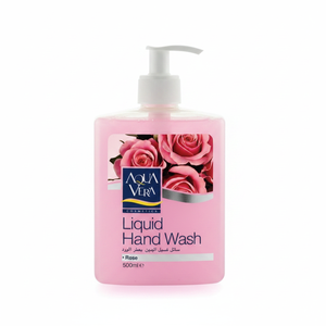 Savon liquide pour les mains AquaVera, antiseptique chimique, parfumé à la rose, hydratant, nettoyage facile, sans SLS, flacon de 500 ml, ISO 9001 - Product Image 2