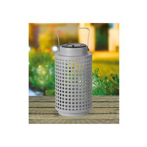 Solat Laterne Metall Grau 23,5xØ 13cm - Product Image 3