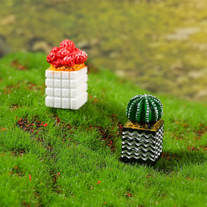 Ensemble de modèles de plantes succulentes et de cactus miniatures, décorations en résine pour maison de poupée, 4 pièces pour accessoires de maison de poupée - Product Image 3