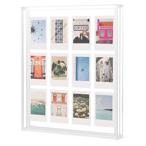 Cadre photo flottant en acrylique transparent 11,8''x10,2'' pour photos 8x10 et 12 impressions <span class=keywords><strong>Instax</strong></span> <span class=keywords><strong>Mini</strong></span>, cadre photo double face en acrylique - Product Image 1