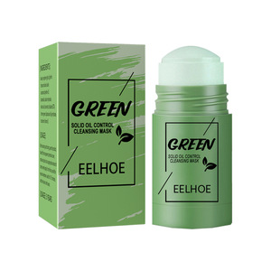 Máscara de control de aceite profundo Té verde Control de aceite sólido Máscara de limpieza hidratante para el cuidado Limpiador facial - Product Image 1