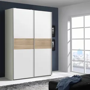 Armoires de chambre en bois peinture blanche Armoire moderne à 4 portes design moderne