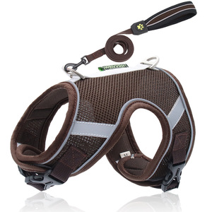 Ensemble de harnais rembourré pour chien HY, impression par sublimation avec logo personnalisé, harnais, laisse et collier pour chien de luxe rose doux, sans traction, accessoires pour animaux de compagnie - Product Image 6