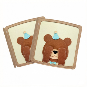 Libro Sensoriale Montessori Personalizzato in Feltro per Bambini, Pagine Riutilizzabili per Attività Silenziose, Orologio con Cerniera, Giocattolo per lo Sviluppo della Motricità Fine e l'Apprendimento Precoce - Product Image 1