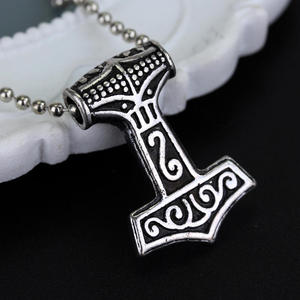 ZRM Collana con Ciondolo Martello di Thor Mjolnir in Lega di Zinco, Amuleto Vichingo Vintage Unisex, <span class=keywords><strong>Gioielli</strong></span> <span class=keywords><strong>Vichinghi</strong></span> - Product Image 4