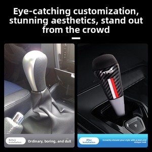 Universal Carbon Fiber &amp; Leather Gear Shift Knob for Honda Toyota Modified <strong>Car</strong> <strong>Accessories</strong> <strong>in</strong> Stock Discount - Product Image 4