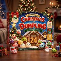 Calendrier de l'Avent de Noël 24 Jours – Boîte Surprise TPR Squishy Fidget Anti-Stress Jouet à Presser pour Enfants de 5 à 13 Ans