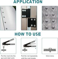 Kit de 90 rivets aveugles à extrémité ouverte, assortiment de rivets en aluminium avec boîte de rangement en plastique