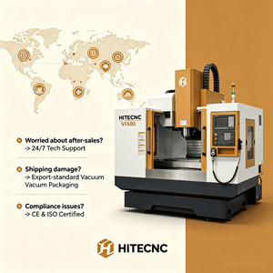 Centro <span class=keywords><strong>de</strong></span> Mecanizado Vertical <span class=keywords><strong>de</strong></span> Alta Velocidad y Gran Resistencia HITECNC VF600 BT40 para Piezas <span class=keywords><strong>de</strong></span> Precisión Aeroespacial - Product Image 1
