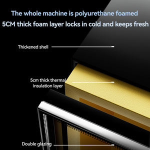 Luz Lcd superior comercial Individual Doble 2 3 Enfriador de vidrio Mini congelador Pantalla de puerta de vidrio Refrigerador de vino - Product Image 6