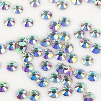 Vente en gros 2 3 4 5 6mm Strass Rond Gemmes Nail Art Décoration Flatback Cristal Pierres Transparent AB Gelée Résine Strass
