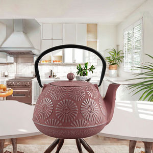 Japanese Tetsubin 40oz 1200ml Cast Iron Enamel Teapot Stainless Steel <b>Infuser</b> Classic Heat-Resistant Handle for Tea Coffee - Product Image 3