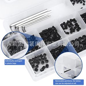 Internal Hex Screw Set 585pcs Metric Size M3 M4 M5 M6 M8 With Allen Wrenches For Machine Assembly - Product Image 3