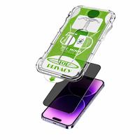 Sans poussière 28 °   Protection d'écran en verre trempé anti-espion 9H, kit d'installation facile avec alignement automatique, couverture complète pour iPhone 11-18