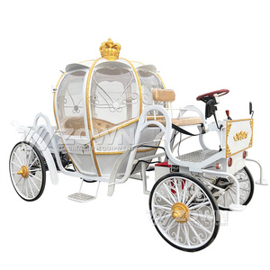 Carruaje eléctrico de calabaza para exteriores, vehículo sin caballos de hierro forjado a mano para parques de atracciones, sitios fotográficos y espectáculos comerciales - Product Image 2