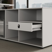 Bureau de direction moderne intelligent avec panneau en bois réglable et fonction extensible convertible en acier inoxydable pour le bureau
