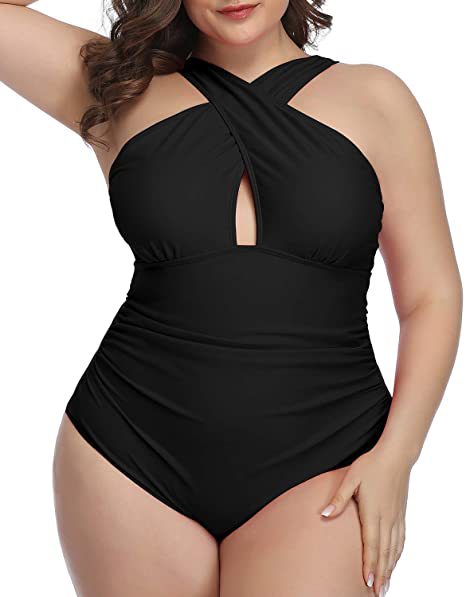 2022 new bikini one-piece swimsuit hot sexy deep V cross one-piece swimsuit Eco Friendly Recycled Nylon Swimwear